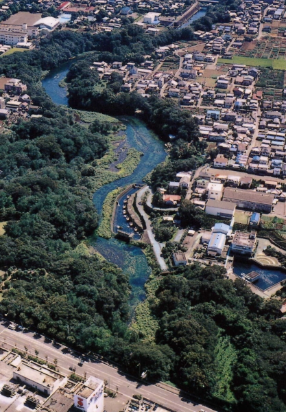 清水町や柿田川の航空写真３