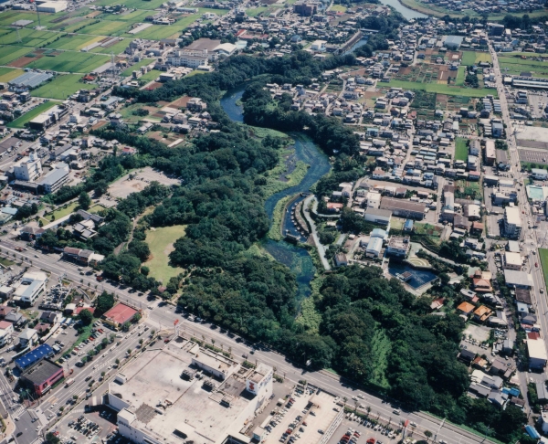 清水町や柿田川の航空写真６