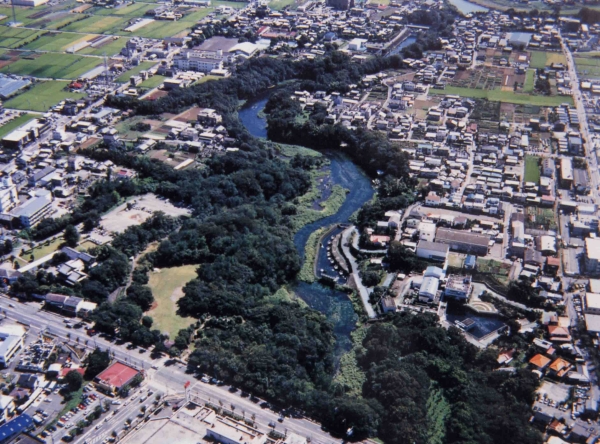 清水町や柿田川の航空写真５
