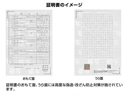 実際の証明書は清水町指定の様式になります。