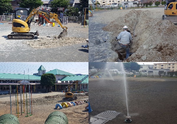 散水設備設置・土壌改良の写真