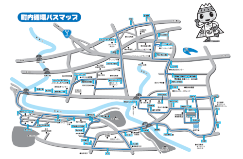 清水町内循環バスの路線図