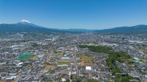 柿田・長沢・八幡・堂庭の空撮画像