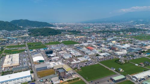 卸団地・畑中の空撮画像