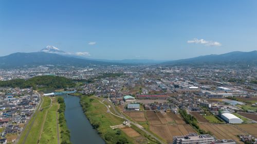 湯川・的場の空撮画像
