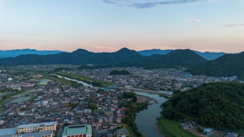 初夏の夕景3の空撮画像
