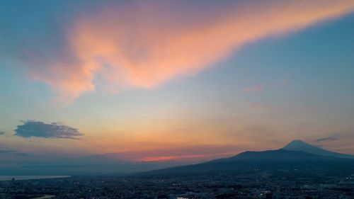 初夏の夕空1の空撮画像