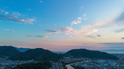 初夏の夕空2の空撮画像