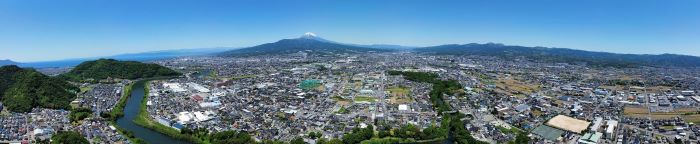 本城山上空からのパノラマ写真