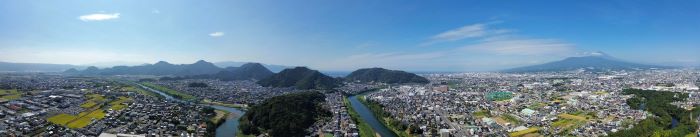 堂庭区上空から撮影したパノラマ写真2