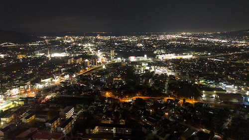 冬の夜景1の空撮画像