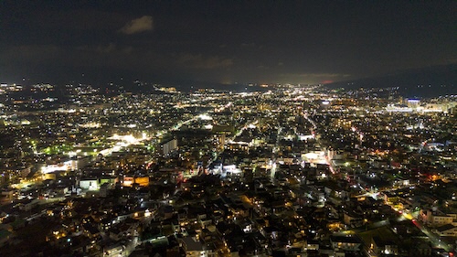 冬の夜景２の空撮画像