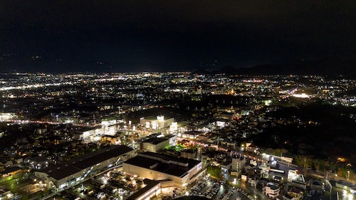 冬の夜景３の空撮画像