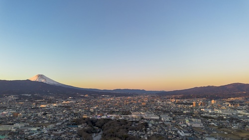 夕暮れの富士山の画像1