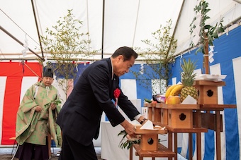 南小学校北校舎改築工事安全祈願祭2