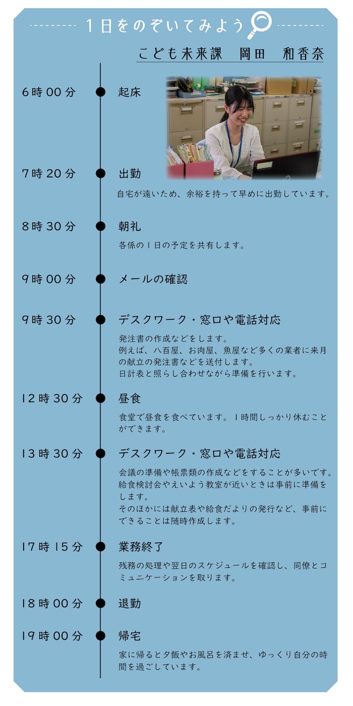 1日スケジュール(こども未来課)