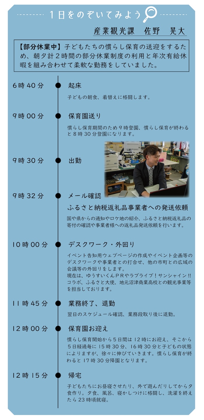 1日スケジュール(産業観光課)