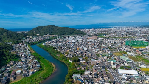 下徳倉・外原・柿田・長沢の空撮画像