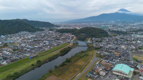 狩野川と富士山（秋）の画像