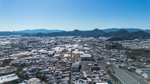 玉川・堂庭・久米田の空撮画像